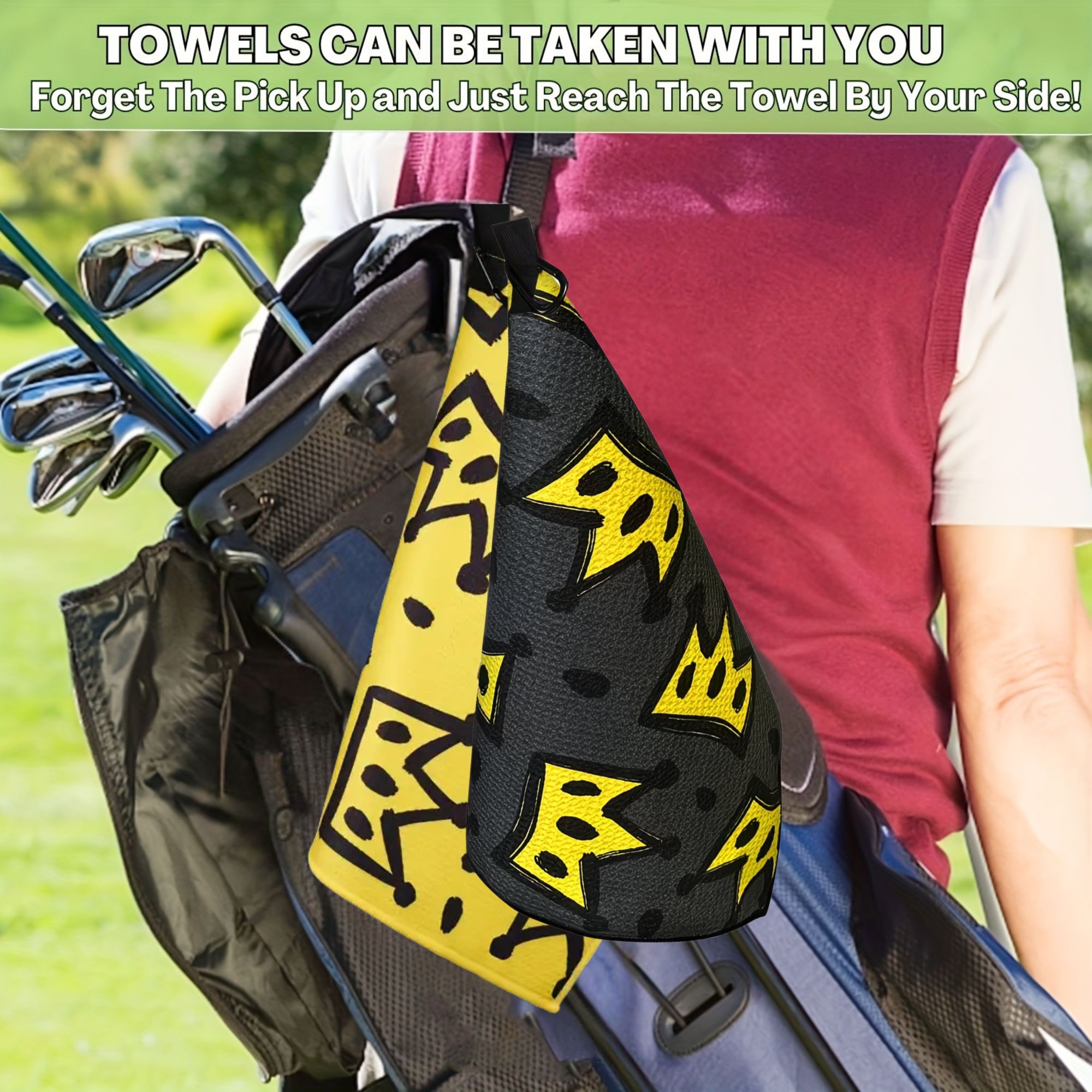 2 szt. Duży ręcznik golfowy z  – Golf Towel Waffle recenzja i cena