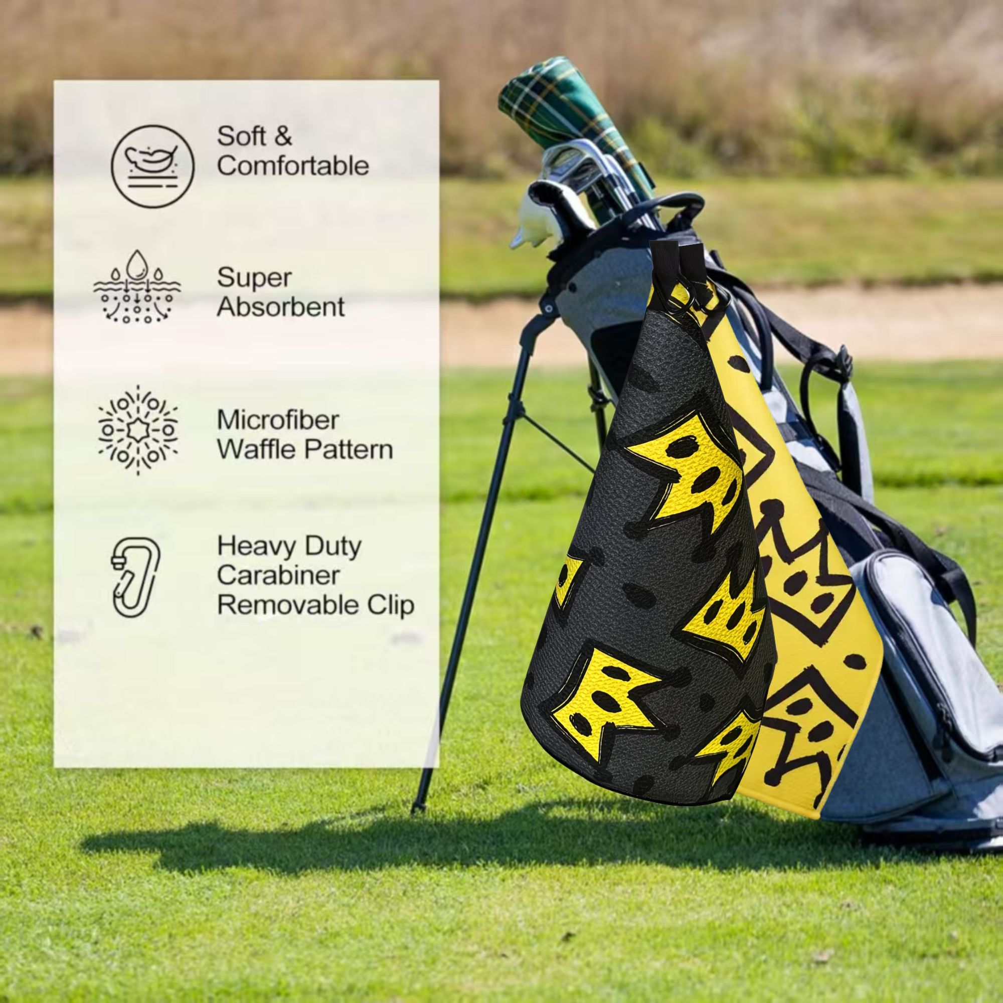 2 szt. Duży ręcznik golfowy z  – Golf Towel Waffle recenzja i cena