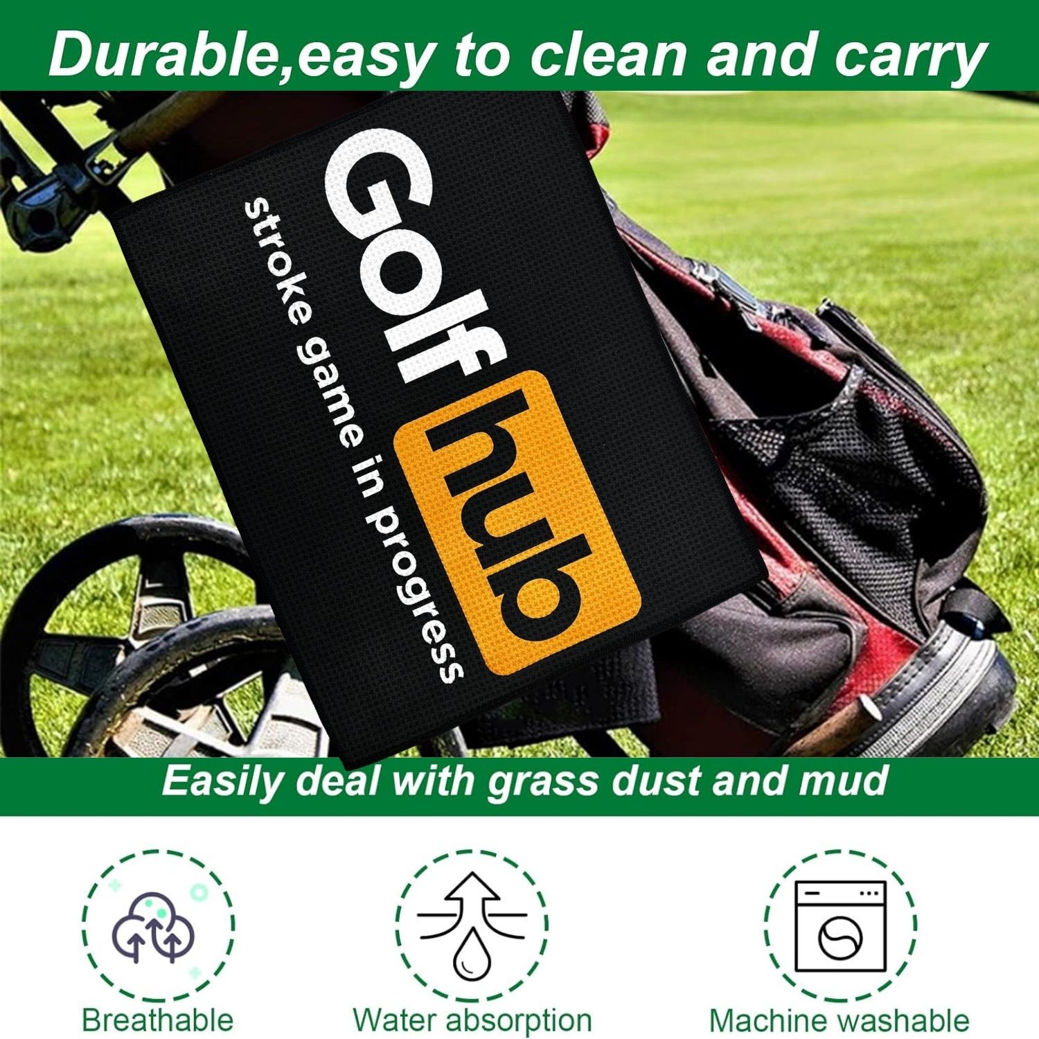 Zabawny ręcznik golfowy z mikr – Golf Towel Waffle recenzja i cena