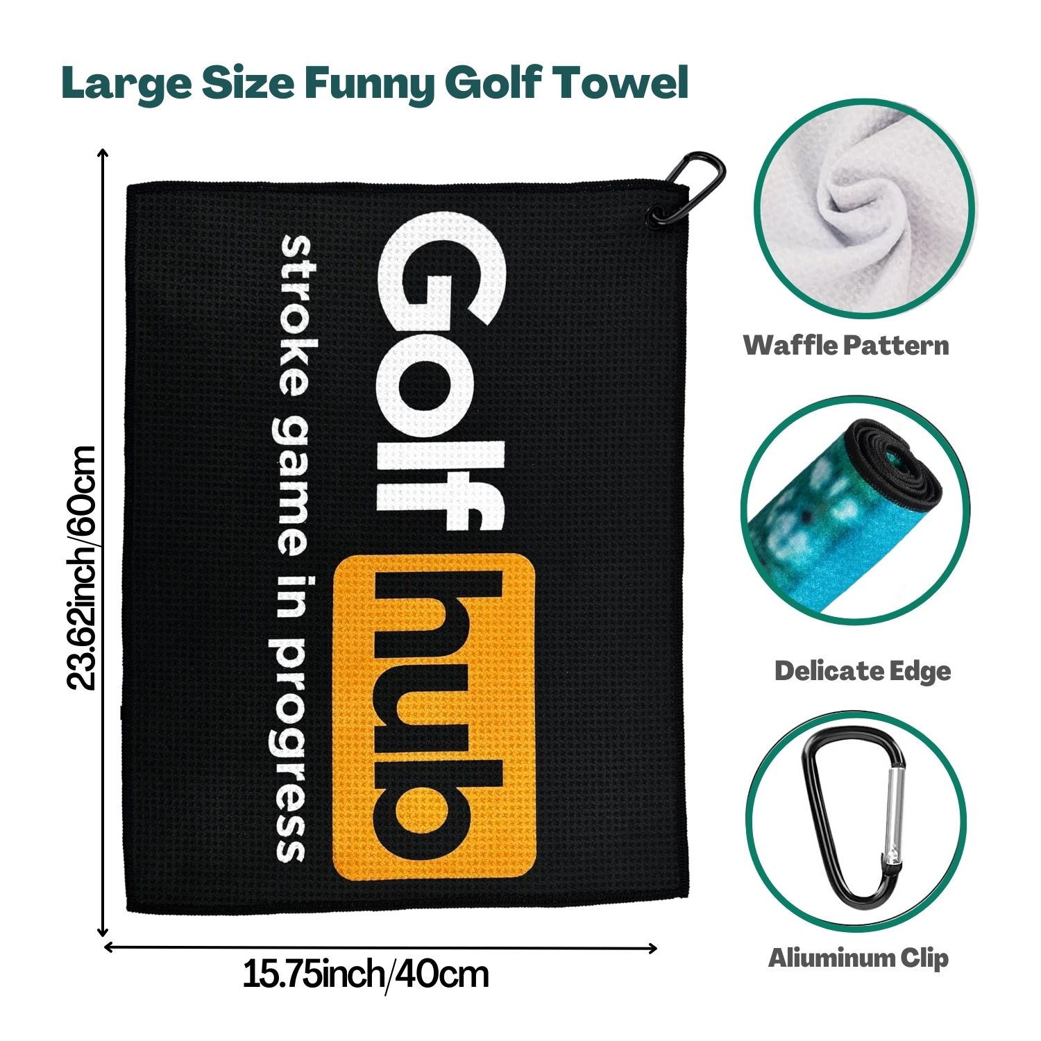 Zabawny ręcznik golfowy z mikr – Golf Towel Waffle recenzja i cena